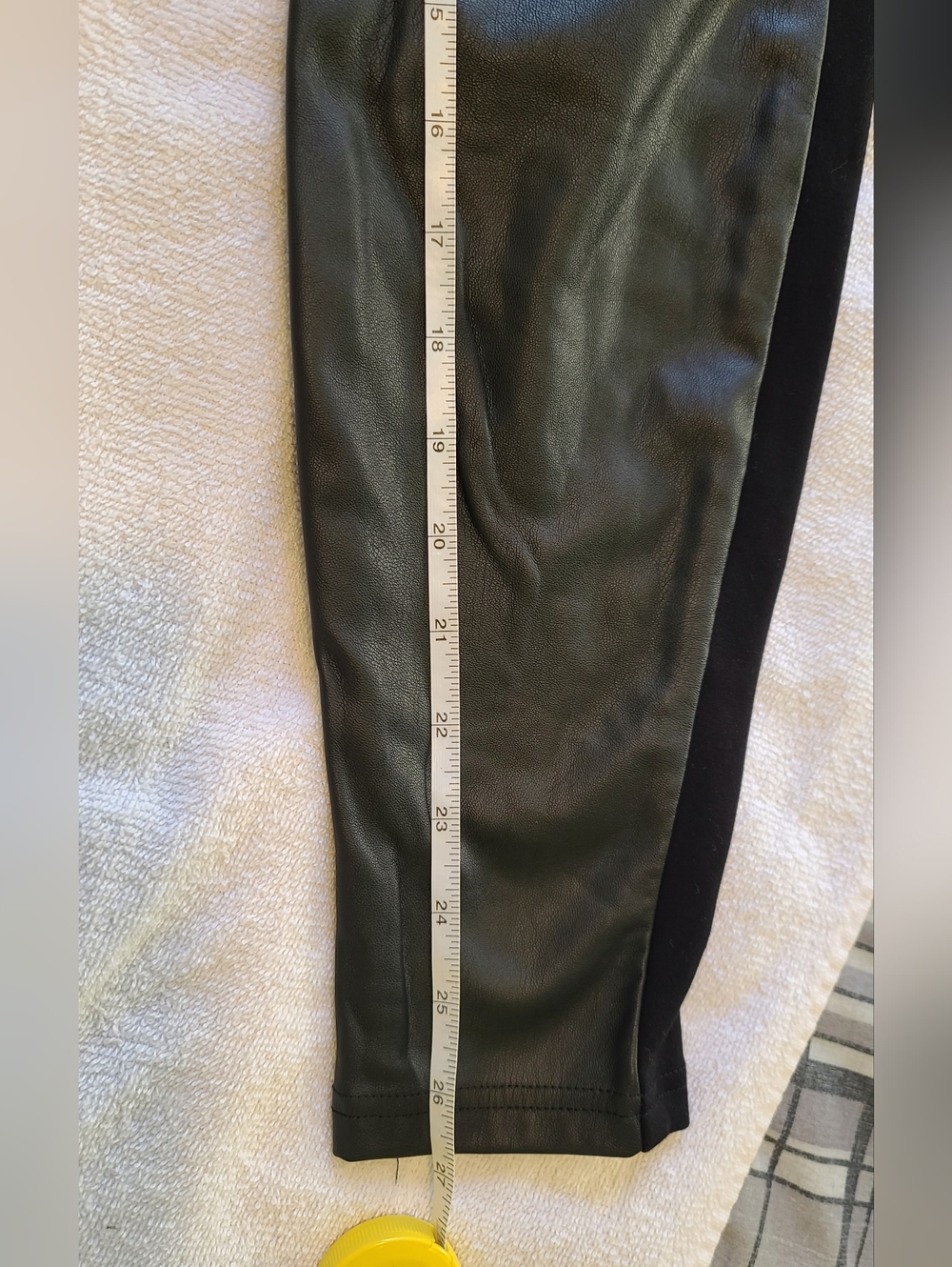 Stork&Babe Faux Leather Front Maternity Leggings Black Size M - Picture 7 of 8